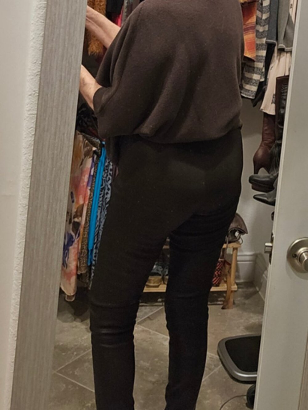 Pants, Brown Leather, size M